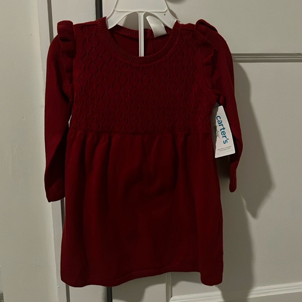 NWT Carters red sweater dress